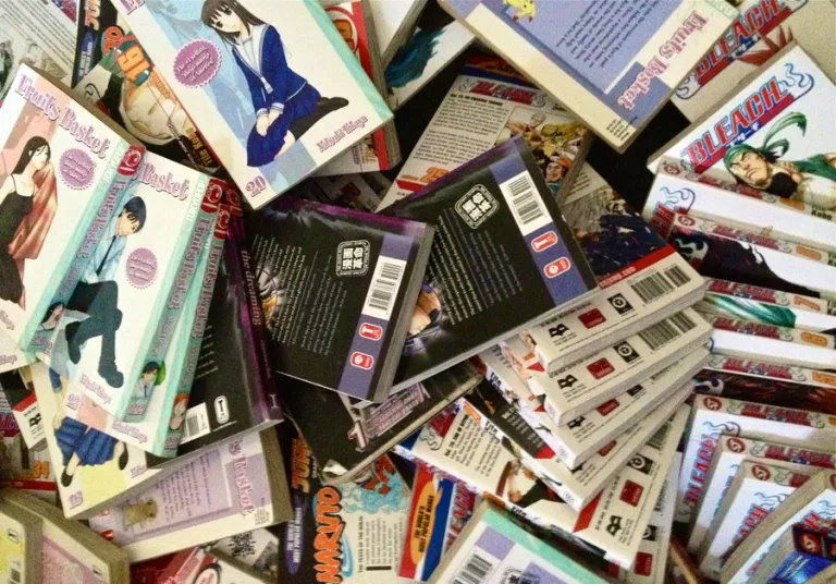 Pile of manga.